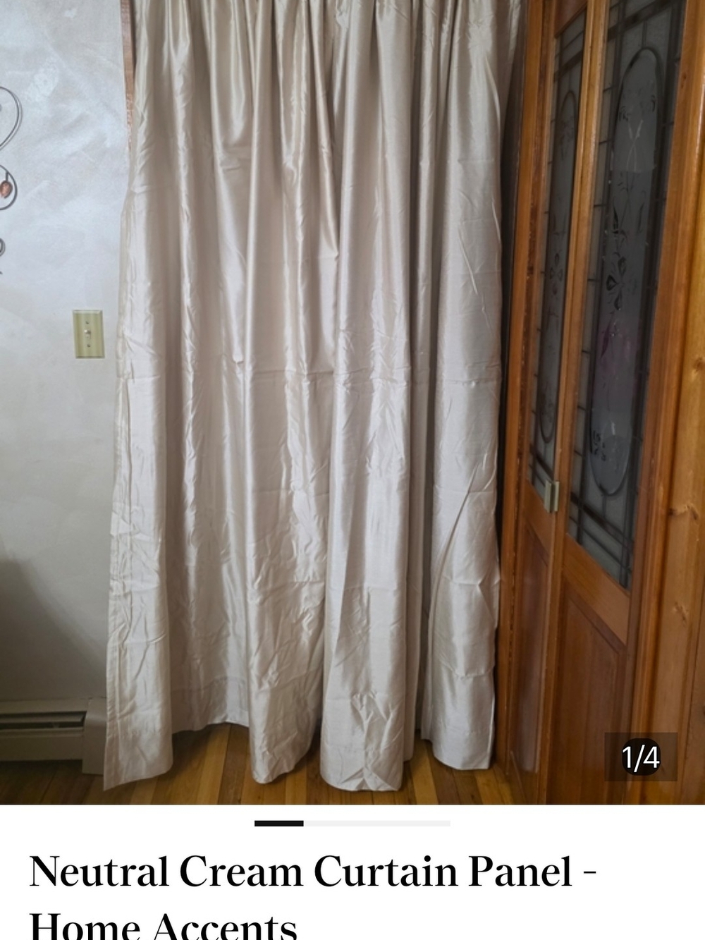 Neutral Cream Curtain Panel